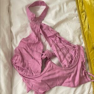 For Love And Lemons Pink Halter Crop